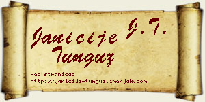 Janićije Tunguz vizit kartica